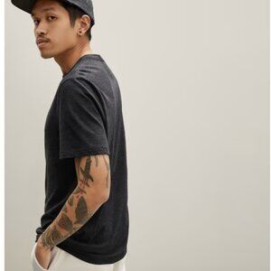 The Organic Cotton Crew / Uniform Tee Shirt Heather Charcoal